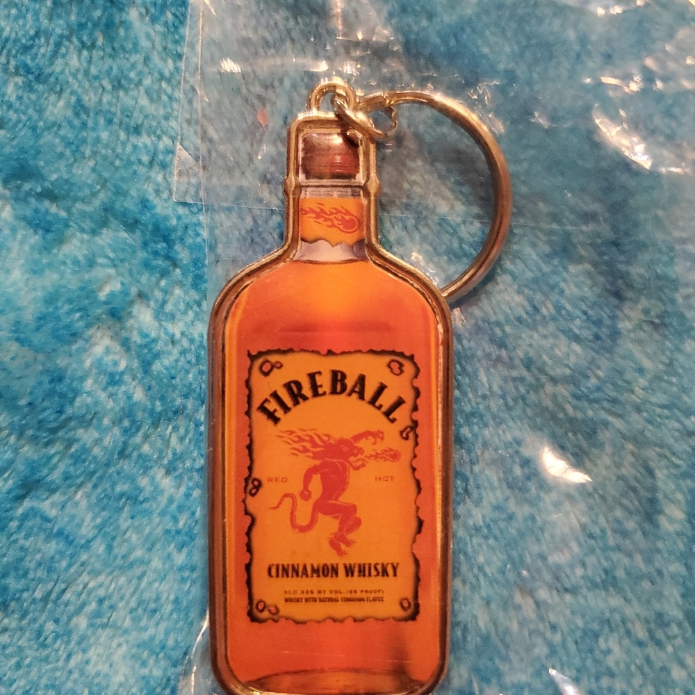1 New Fireball Keychain bottle opener.
